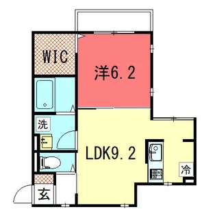 サウスガーデン【201号室】の間取り