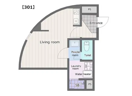 レジデンス王子【301号室】の間取り