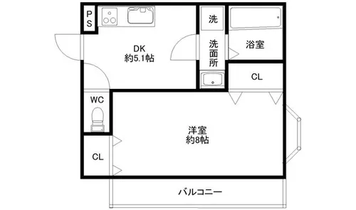 レジスコート今津中【3階】の間取り