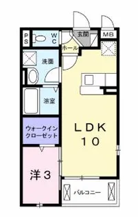 京都府京田辺市三山木西ノ河原【アパート】の間取り