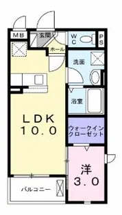 京都府京田辺市興戸和井田【アパート】の間取り