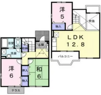 兵庫県川西市大和西1丁目【アパート】の間取り