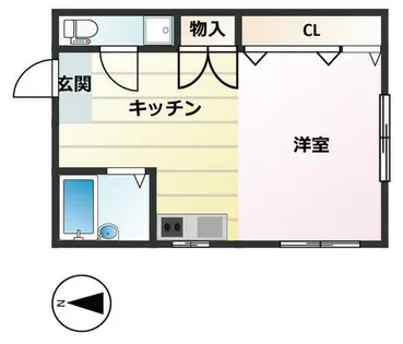 須磨寺ハイツ【1A号室】の間取り