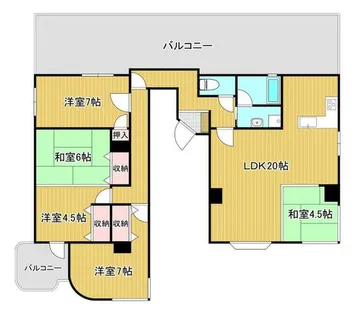 福岡県北九州市小倉北区中井2丁目【マンション】の間取り