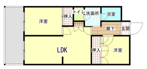 福岡県北九州市小倉北区片野3丁目【マンション】の間取り