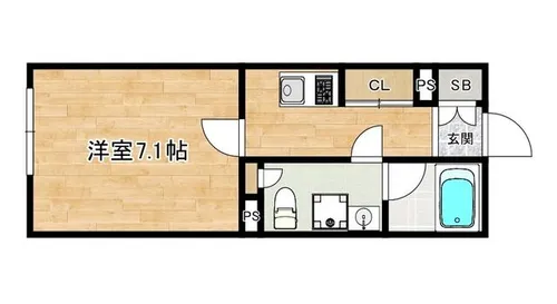 ライフ・モア原C棟【1階】の間取り
