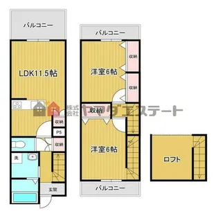 福岡県柳川市糀屋町【アパート】の間取り