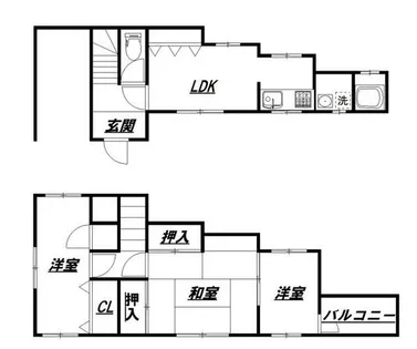 大阪府和泉市鍛治屋町【一戸建】の間取り