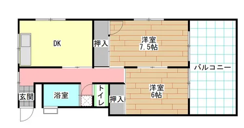 フタカハイツ【3階】の間取り