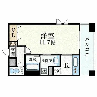 プレジール三ノ宮【10階】の間取り