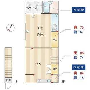 コーポ松本【2階】の間取り