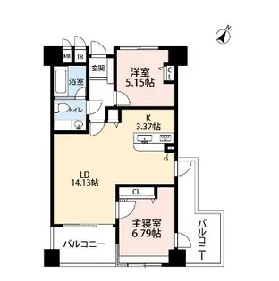 福岡県福岡市博多区石城町【マンション】の間取り