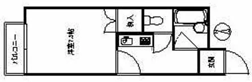 ハックベリーマンション【308号室】の間取り