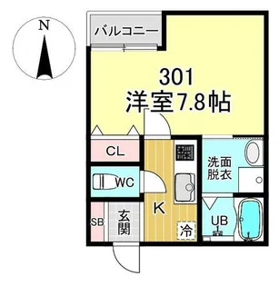 京都府京都市山科区小野蚊ケ瀬町【アパート】の間取り