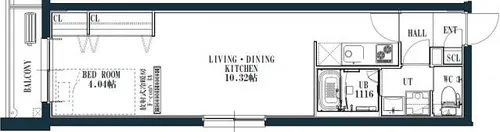 quador大濠【4階】の間取り