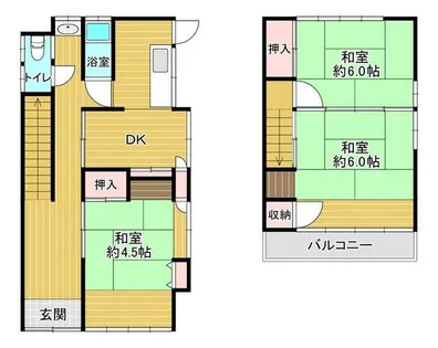 福岡県北九州市門司区東門司2丁目【一戸建】の間取り