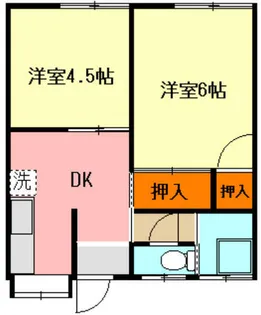 福岡県直方市新知町【アパート】の間取り