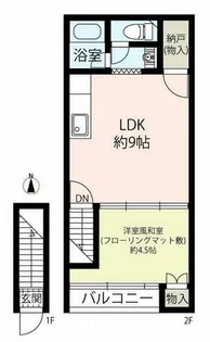大阪府藤井寺市藤井寺1丁目【テラスハウス】の間取り