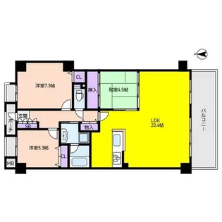 ラ・モール芦屋【3階】の間取り