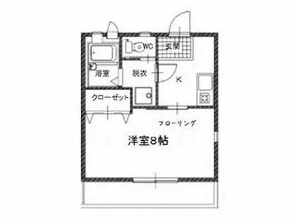 ラフォーレ新屋敷【205号室】の間取り