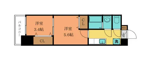 デザイナープリンセス77【201号室】の間取り