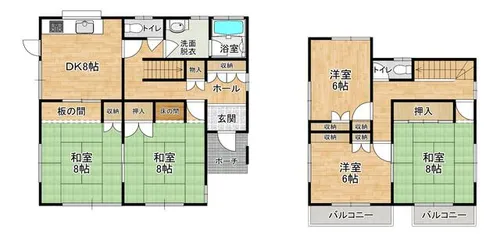 大阪府和泉市舞町【一戸建】の間取り