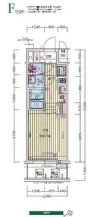プレサンス立売堀パークシティ【0606号室】の間取り