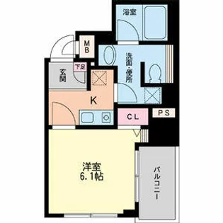 フォレステージュ北堀江【0201号室】の間取り