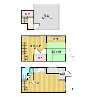 兵庫県姫路市伊伝居【一戸建】の間取り