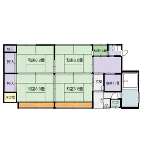 滋賀県東近江市甲津畑町【一戸建】の間取り