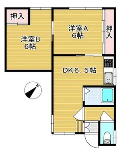 第2双葉荘【2階】の間取り