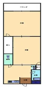 第1東昌ハイツ【405号室】の間取り