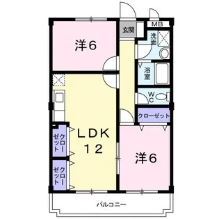 ニューマリッチ加古【1階】の間取り