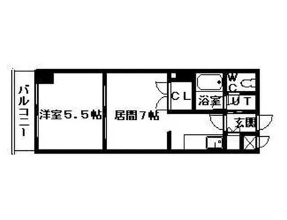 1DKの間取り画像
