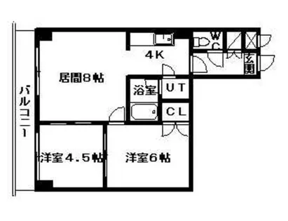 2LDKの間取り画像