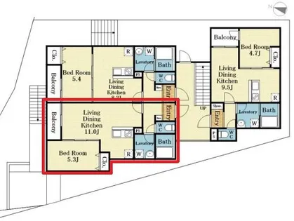 Mew Style Aprtments【302号室】の間取り