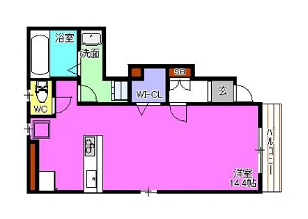 フレスクーラ【1階】の間取り