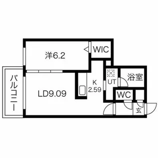 シエル山鼻【2階】の間取り