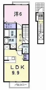 1LDKの間取り画像