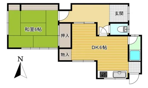 兵庫県伊丹市野間5丁目【テラスハウス】の間取り