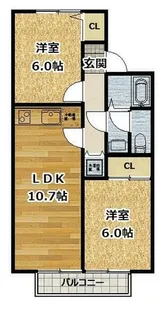 京都府京都市伏見区久我御旅町【アパート】の間取り