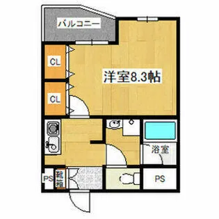 ラシーヌ喜連【6階】の間取り