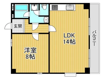 兵庫県神戸市長田区松野通1丁目【マンション】の間取り
