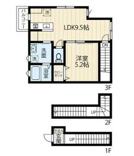 プレミアージュ田村【302号室】の間取り