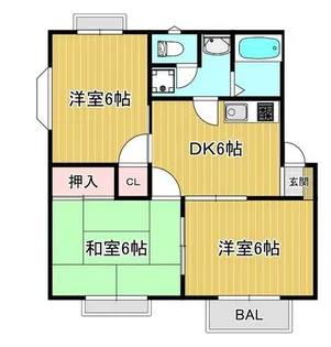 福岡県北九州市八幡西区浅川2丁目【アパート】の間取り