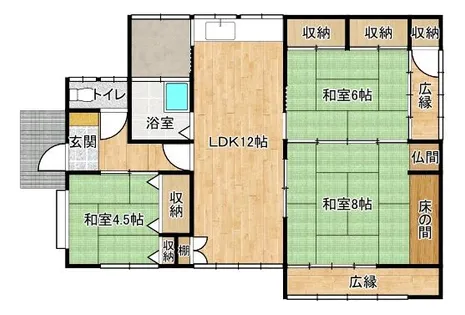 福岡県京都郡苅田町桜ヶ丘【一戸建】の間取り
