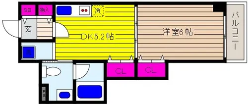兵庫県神戸市東灘区御影中町6丁目【マンション】の間取り