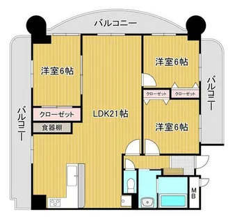 福岡県北九州市小倉南区星和台1丁目【マンション】の間取り