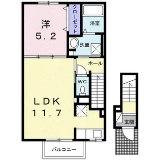 ルシオール【2階】の間取り