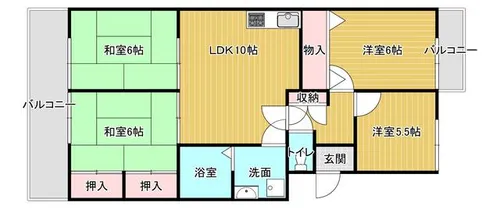 山内シャルム若園【203号室】の間取り